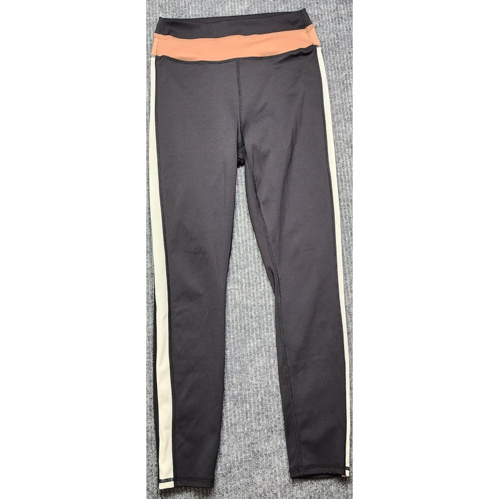 Z Supply Active Womens Black Colorblock Side Stripe Leggings Size M